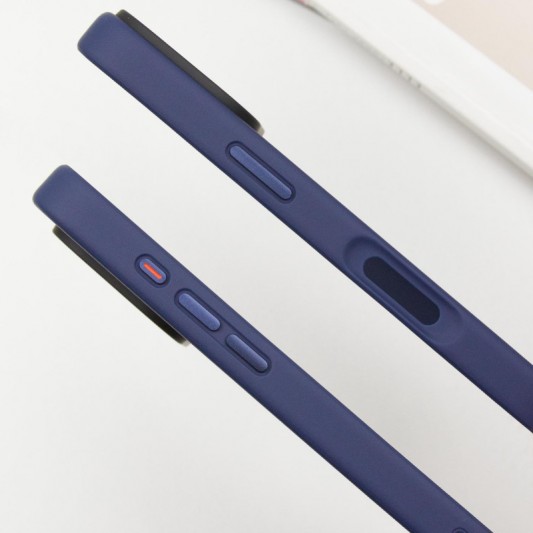 TPU+PC чехол Metal Buttons для Apple iPhone 16 (6.1") Синий - изображение 1