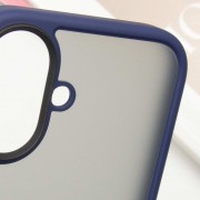 TPU+PC чехол Metal Buttons для Apple iPhone 16 (6.1"), Синий