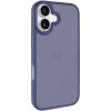 TPU+PC чохол Metal Buttons для Apple iPhone 16 (6.1") Синій