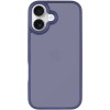 TPU+PC чохол Metal Buttons для Apple iPhone 16 (6.1") Синій