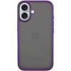 TPU+PC чохол Metal Buttons для Apple iPhone 16 (6.1"), Темно-Фіолетовий