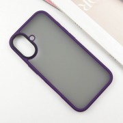 TPU+PC чохол Metal Buttons для Apple iPhone 16 (6.1"), Темно-Фіолетовий