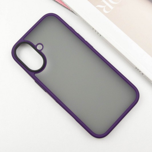 TPU+PC чохол Metal Buttons для Apple iPhone 16 (6.1") Темно-Фіолетовий - зображення 2 