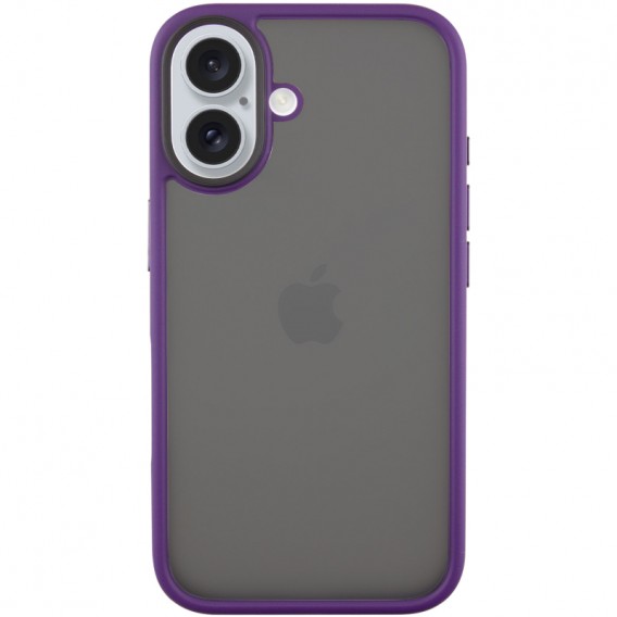 TPU+PC чохол Metal Buttons для Apple iPhone 16 (6.1") Темно-Фіолетовий