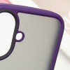 TPU+PC чохол Metal Buttons для Apple iPhone 16 (6.1") Темно-Фіолетовий