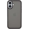 TPU+PC чехол Metal Buttons для Apple iPhone 16 (6.1"), Черный