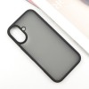 TPU+PC чехол Metal Buttons для Apple iPhone 16 (6.1"), Черный