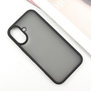 TPU+PC чехол Metal Buttons для Apple iPhone 16 (6.1"), Черный