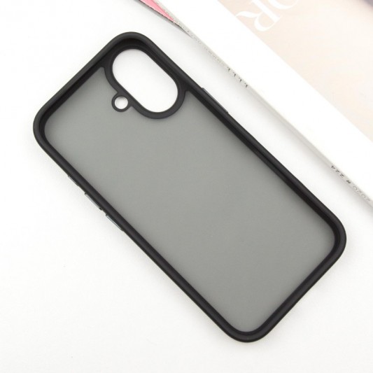 TPU+PC чехол Metal Buttons для Apple iPhone 16 (6.1") Черный - изображение 3