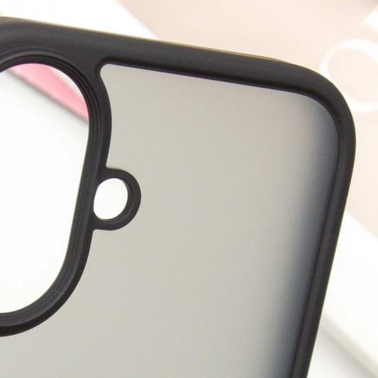 TPU+PC чехол Metal Buttons для Apple iPhone 16 (6.1") Черный - изображение 4