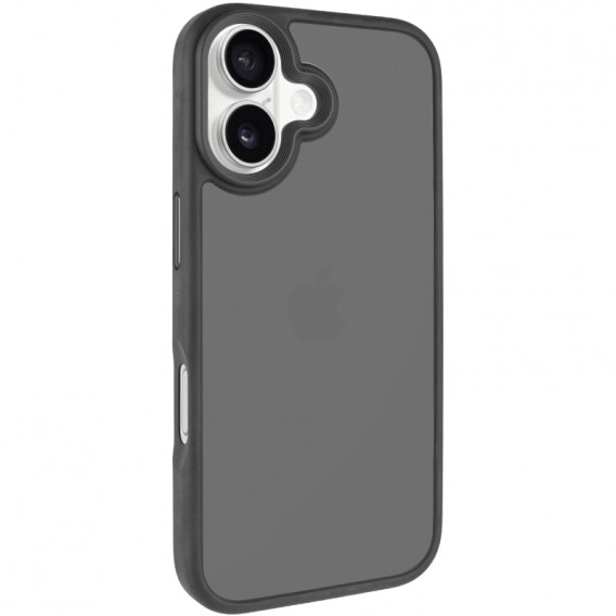 TPU+PC чехол Metal Buttons для Apple iPhone 16 (6.1) Черный