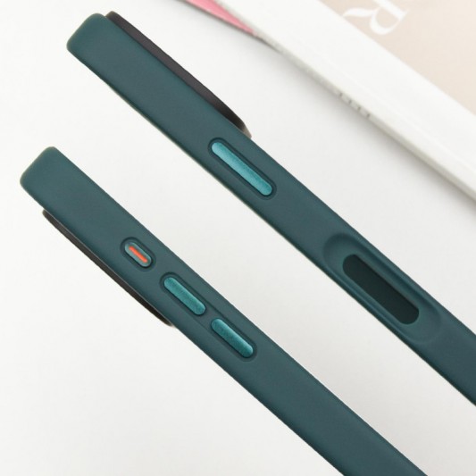 TPU+PC чехол Metal Buttons для Apple iPhone 16 Pro (6.3") Зеленый - изображение 1