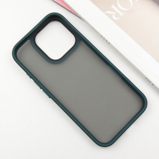 TPU+PC чехол Metal Buttons для Apple iPhone 16 Pro (6.3") Зеленый - изображение 2