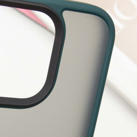 TPU+PC чехол Metal Buttons для Apple iPhone 16 Pro (6.3") Зеленый - изображение 5