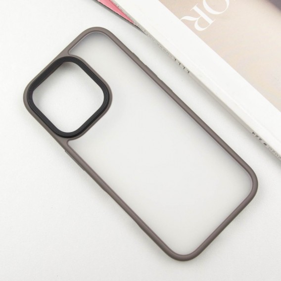 TPU+PC чехол Metal Buttons для Apple iPhone 16 Pro (6.3"), Серый