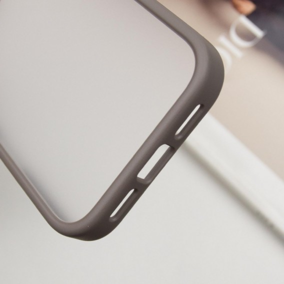 TPU+PC чехол Metal Buttons для Apple iPhone 16 Pro (6.3"), Серый