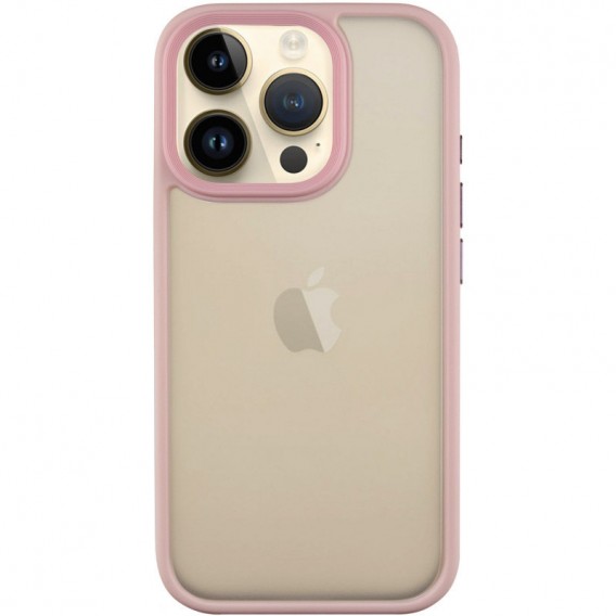 TPU+PC чехол Metal Buttons для Apple iPhone 16 Pro (6.3"), Розовый