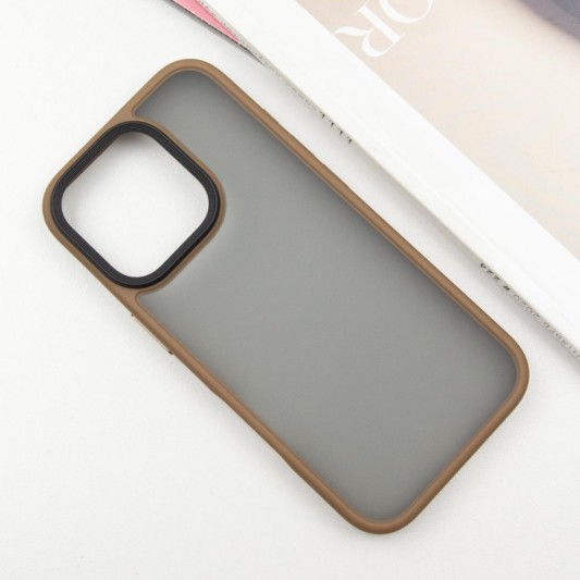 TPU+PC чехол Metal Buttons для Apple iPhone 16 Pro (6.3") Золотой - изображение 2