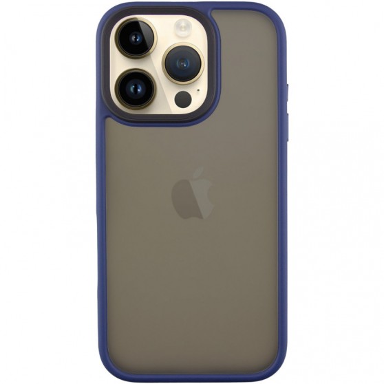 TPU+PC чохол Metal Buttons для Apple iPhone 16 Pro (6.3") Синій