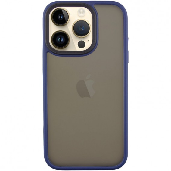 TPU+PC чехол Metal Buttons для Apple iPhone 16 Pro (6.3"), Синий