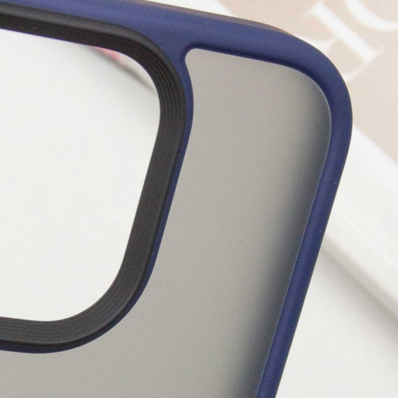 TPU+PC чехол Metal Buttons для Apple iPhone 16 Pro (6.3"), Синий