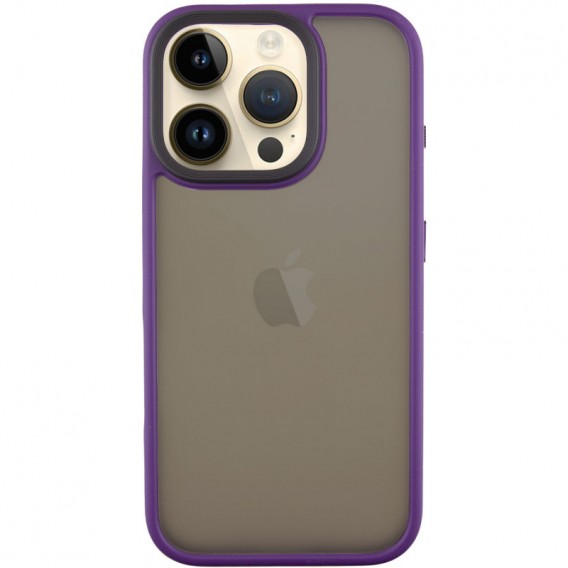 TPU+PC чехол Metal Buttons для Apple iPhone 16 Pro (6.3"), Темно-Фиолетовый