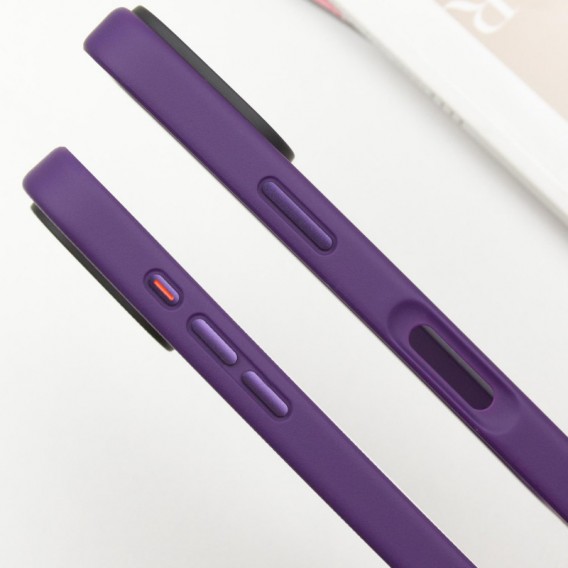 TPU+PC чехол Metal Buttons для Apple iPhone 16 Pro (6.3"), Темно-Фиолетовый