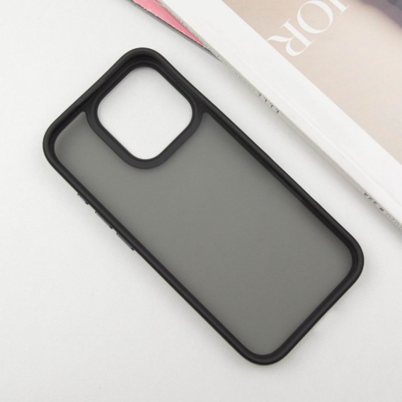 TPU+PC чохол Metal Buttons для Apple iPhone 16 Pro (6.3"), Чорний