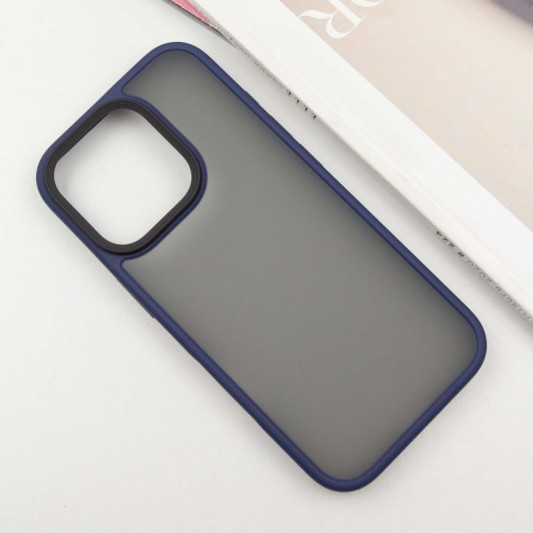 TPU+PC чехол Metal Buttons для Apple iPhone 16 Pro Max (6.9") Синий - изображение 2