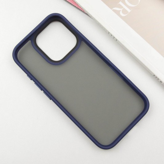 TPU+PC чехол Metal Buttons для Apple iPhone 16 Pro Max (6.9") Синий - изображение 3