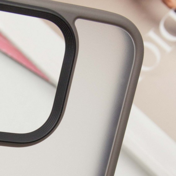 TPU+PC чехол Metal Buttons для Apple iPhone 16 Pro Max (6.9"), Серый