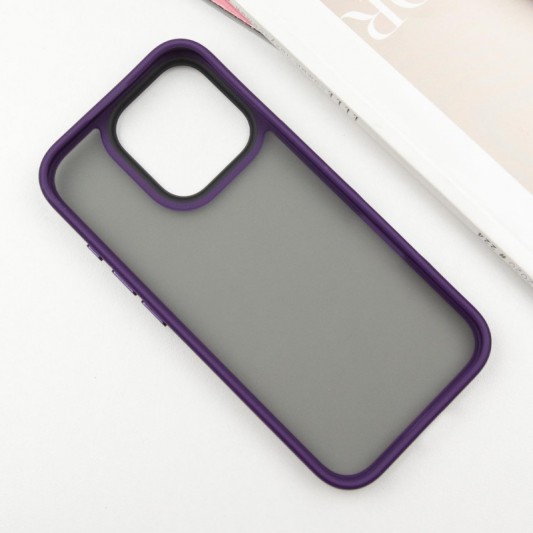 TPU+PC чехол Metal Buttons для Apple iPhone 16 Pro Max (6.9") Темно-Фиолетовый - изображение 3