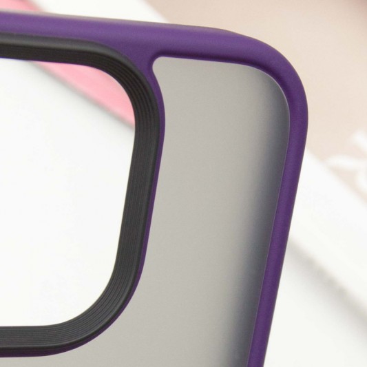 TPU+PC чехол Metal Buttons для Apple iPhone 16 Pro Max (6.9") Темно-Фиолетовый - изображение 5