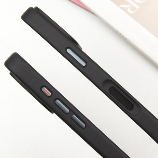 TPU+PC чехол Metal Buttons для Apple iPhone 16 Pro Max (6.9") Черный - изображение 1