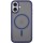 TPU+PC чехол Metal Buttons with MagSafe для Apple iPhone 16 (6.1") Синий