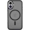 TPU+PC чехол Metal Buttons with MagSafe для Apple iPhone 16 (6.1"), Черный