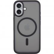 TPU+PC чехол Metal Buttons with MagSafe для Apple iPhone 16 (6.1"), Черный