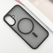 TPU+PC чехол Metal Buttons with MagSafe для Apple iPhone 16 (6.1"), Черный