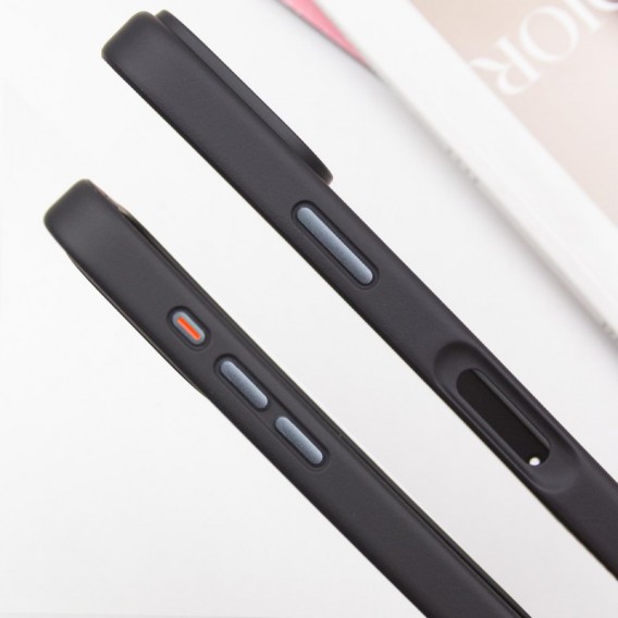 TPU+PC чехол Metal Buttons with MagSafe для Apple iPhone 16 (6.1"), Черный