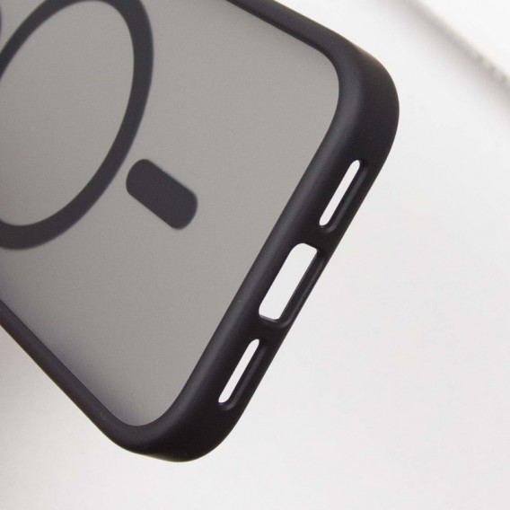 TPU+PC чехол Metal Buttons with MagSafe для Apple iPhone 16 (6.1"), Черный
