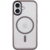 TPU+PC чохол Metal Buttons with MagSafe для Apple iPhone 16 (6.1"), Сірий