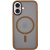 TPU+PC чехол Metal Buttons with MagSafe для Apple iPhone 16 (6.1"), Золотой