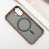 TPU+PC чехол Metal Buttons with MagSafe для Apple iPhone 16 (6.1"), Золотой