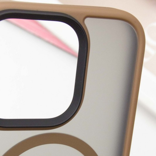 TPU+PC чохол Metal Buttons with MagSafe для Apple iPhone 16 Pro (6.3") Золотий - зображення 4 