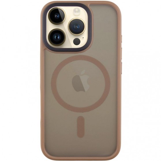 TPU+PC чехол Metal Buttons with MagSafe для Apple iPhone 16 Pro (6.3") Золотой