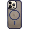 TPU+PC чехол Metal Buttons with MagSafe для Apple iPhone 16 Pro (6.3"), Синий