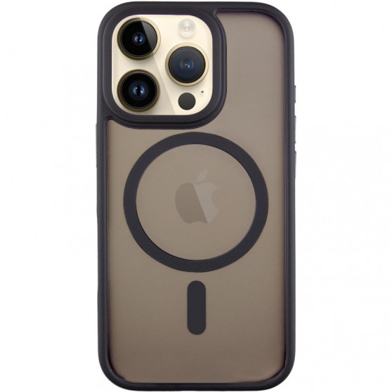 TPU+PC чехол Metal Buttons with MagSafe для Apple iPhone 16 Pro (6.3") Черный