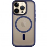 TPU+PC чохол Metal Buttons with MagSafe для Apple iPhone 16 Pro Max (6.9") Синій TPU+PC чохол Metal Buttons with MagSafe для Apple iPhone 16 Pro Max (6.9") Синій