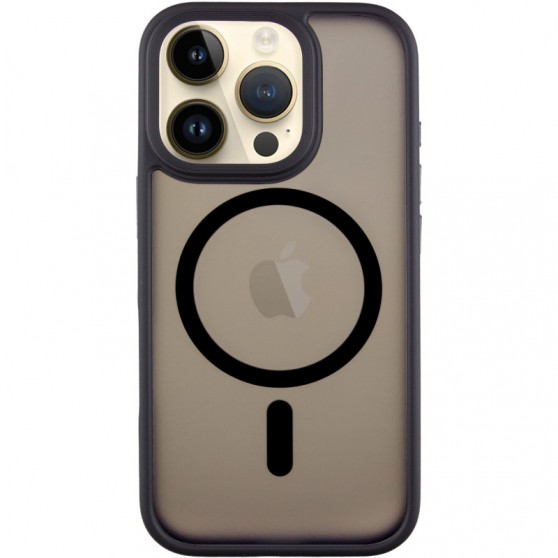 TPU+PC чехол Metal Buttons with MagSafe для Apple iPhone 16 Pro Max (6.9") Черный