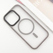 TPU+PC чехол Metal Buttons with MagSafe для Apple iPhone 16 Pro Max (6.9"), Серый